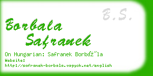 borbala safranek business card